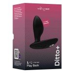 Анальная вибро-пробка для ношения Ditto+ by We-Vibe с пультом и управлением со смартфона - чёрная - 9 см