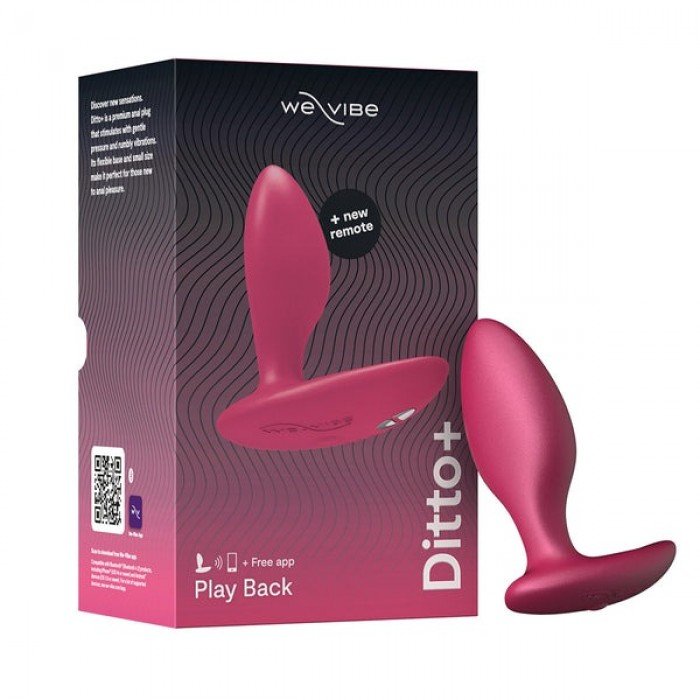 Анальная вибро-пробка для ношения Ditto+ by We-Vibe с пультом и управлением со смартфона - розовая - 9 см Анальная вибро-пробка для ношения Ditto+ by We-Vibe с пультом и управлением со смартфона - розовая - 9 см