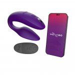 Вибратор для пар с анатомической регулировкой We-Vibe Sync 2 с пультом и управлением со смартфона - фиолетовый