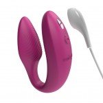 Вибратор для пар с анатомической регулировкой We-Vibe Sync 2 с пультом и управлением со смартфона - розовый