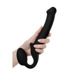 Безремневой силиконовый страпон с гибким соединением Strap-on-me Bendable Strap-on - M - чёрный Безремневой силиконовый страпон с гибким соединением Strap-on-me Bendable Strap-on - M - чёрный