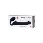 Безремневой силиконовый страпон с гибким соединением Strap-on-me Bendable Strap-on - M - чёрный Безремневой силиконовый страпон с гибким соединением Strap-on-me Bendable Strap-on - M - чёрный