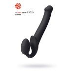 Безремневой силиконовый страпон с гибким соединением Strap-on-me Bendable Strap-on - M - чёрный Безремневой силиконовый страпон с гибким соединением Strap-on-me Bendable Strap-on - M - чёрный