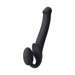 Безремневой силиконовый страпон с гибким соединением Strap-on-me Bendable Strap-on - M - чёрный Безремневой силиконовый страпон с гибким соединением Strap-on-me Bendable Strap-on - M - чёрный