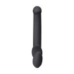 Безремневой силиконовый страпон с гибким соединением Strap-on-me Bendable Strap-on - M - чёрный Безремневой силиконовый страпон с гибким соединением Strap-on-me Bendable Strap-on - M - чёрный