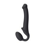 Безремневой силиконовый страпон с гибким соединением Strap-on-me Bendable Strap-on - M - чёрный Безремневой силиконовый страпон с гибким соединением Strap-on-me Bendable Strap-on - M - чёрный