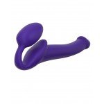 Безремневой силиконовый страпон с гибким соединением Strap-on-me Bendable Strap-on - M - фиолетовый