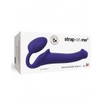 Безремневой силиконовый страпон с гибким соединением Strap-on-me Bendable Strap-on - M - фиолетовый