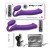 Безремневой силиконовый гибкий страпон с вибрацией и пультом ДУ - Strap-on-me Vibrating Bendable Strap-on - XL - фиолетовый