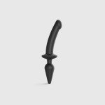 Гибкий двусторонний фаллоимитатор-анальная пробка Strap-On-Me Switch Plug-In Semi-Realistic Dildo - размер S - чёрный Гибкий двусторонний фаллоимитатор-анальная пробка Strap-On-Me Switch Plug-In Semi-Realistic Dildo - размер S - чёрный