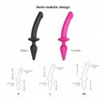 Гибкий двусторонний фаллоимитатор-анальная пробка Strap-On-Me Switch Plug-In Semi-Realistic Dildo - размер S - чёрный Гибкий двусторонний фаллоимитатор-анальная пробка Strap-On-Me Switch Plug-In Semi-Realistic Dildo - размер S - чёрный