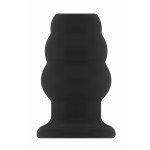 Анальная пробка с тоннелем №49 Small Hollow Tunnel Butt Plug 3 Inch - чёрная - 7,7 см