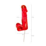 Красный сладкий леденец в виде пениса Sosuчki со вкусом Виски - 12,5 см - 173 гр Красный сладкий леденец в виде пениса Sosuчki со вкусом Виски - 12,5 см - 173 гр