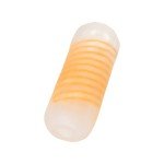 Мастурбатор с вращением Tenga Spinner Beads с ребристыми круглыми вставками - с темно-желтой спиралью - 13 см Мастурбатор с вращением Tenga Spinner Beads с ребристыми круглыми вставками - с темно-желтой спиралью - 13 см