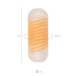 Мастурбатор с вращением Tenga Spinner Beads с ребристыми круглыми вставками - с темно-желтой спиралью - 13 см Мастурбатор с вращением Tenga Spinner Beads с ребристыми круглыми вставками - с темно-желтой спиралью - 13 см