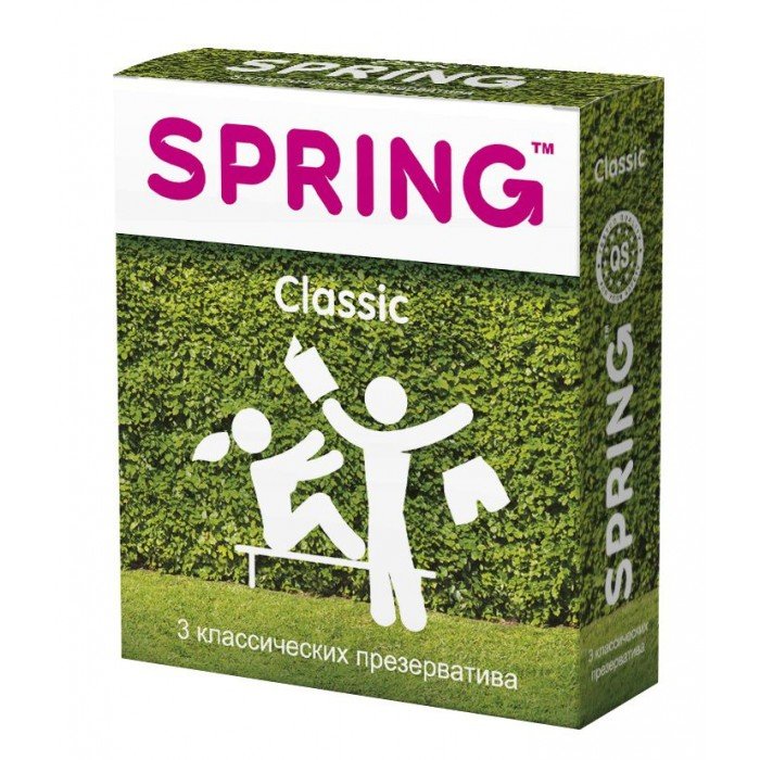 Классические латексные презервативы с накопителем и ароматом кофе Spring Classic - 3 шт