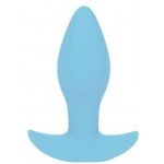 Классическая анальная пробка из силикона Sweet Toys - голубая - 10 см