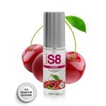 Высококачественная съедобная смазка на водной основе S8 Flavored Lube со вкусом вишни - 50 мл
