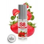 Высококачественная съедобная смазка на водной основе S8 Flavored Lube со вкусом клубники - 50 мл