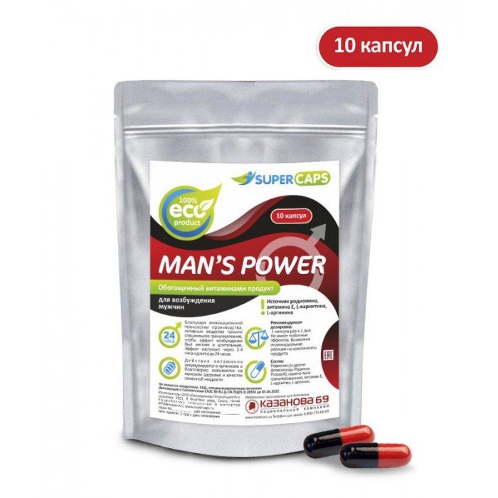 Возбуждающее средство для мужчин с L-carnitin Man's Power - 10 капсул Возбуждающее средство для мужчин с L-carnitin Man's Power - 10 капсул