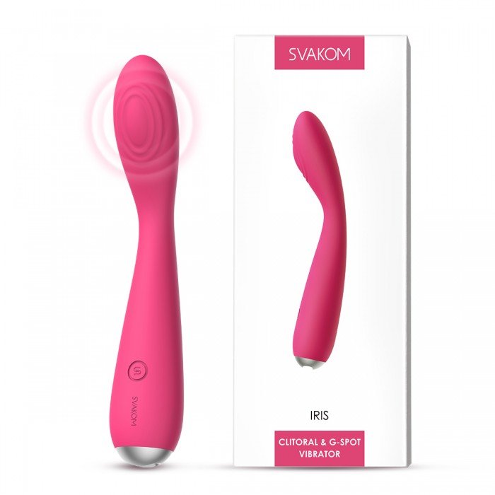 Идеальный вибратор для зоны G - Svakom Iris Clitoral & G-spot Vibrator - розовый - 18 см Идеальный вибратор для зоны G - Svakom Iris Clitoral & G-spot Vibrator - розовый - 18 см