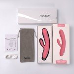 Возвратно-поступательный вибратор Svakom Avery с двумя независимыми моторами - розовый - 19,5 см