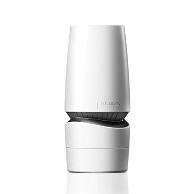 Мастурбатор-имитатор орального секса с регулировкой всасывания TENGA AERO Silver Ring с мягким рельефом - 17,2 см