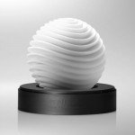 Мастурбатор с геометрической текстурой морская гладь Tenga Geo - Aqua - белый