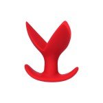 Силиконовая расширяющая анальная пробка ToDo by Toyfa Flower - красная - 9 см