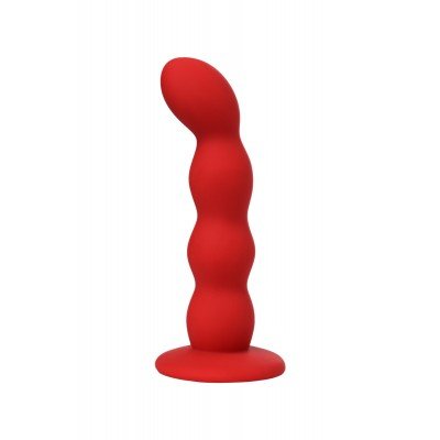 Силиконовый анальный стимулятор ToDo Anal Wand Favorite - красный - 13 см