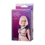 Стреп H.E.L. Kendall из текстиля с перьями - чёрный