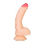 Реалистичный фаллоимитатор RealStick Nude Nash с мошонкой и присоской - телесный - 18 см Реалистичный фаллоимитатор RealStick Nude Nash с мошонкой и присоской - телесный - 18 см