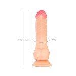 Реалистичный фаллоимитатор RealStick Nude Nash с мошонкой и присоской - телесный - 18 см Реалистичный фаллоимитатор RealStick Nude Nash с мошонкой и присоской - телесный - 18 см
