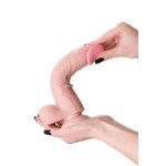 Суперреалистичный гнущийся фаллоимитатор с подвижной кожей My Dear RealStick на присоске - телесный - 22,5 см