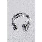 Эрекционное металлическое кольцо на пенис Metal by TOYFA незамкнутое - 3 см