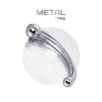 Двусторонний металлический фаллоимитатор Metal by Toyfa изогнутой формы с ярко выраженными головками - 21 cv Двусторонний металлический фаллоимитатор Metal by Toyfa изогнутой формы с ярко выраженными головками - 21 cv