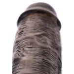 Закрытая насадка на пенис с вибрацией Toyfa XLover с подхватом мошонки - дымчатая - 15,5 см