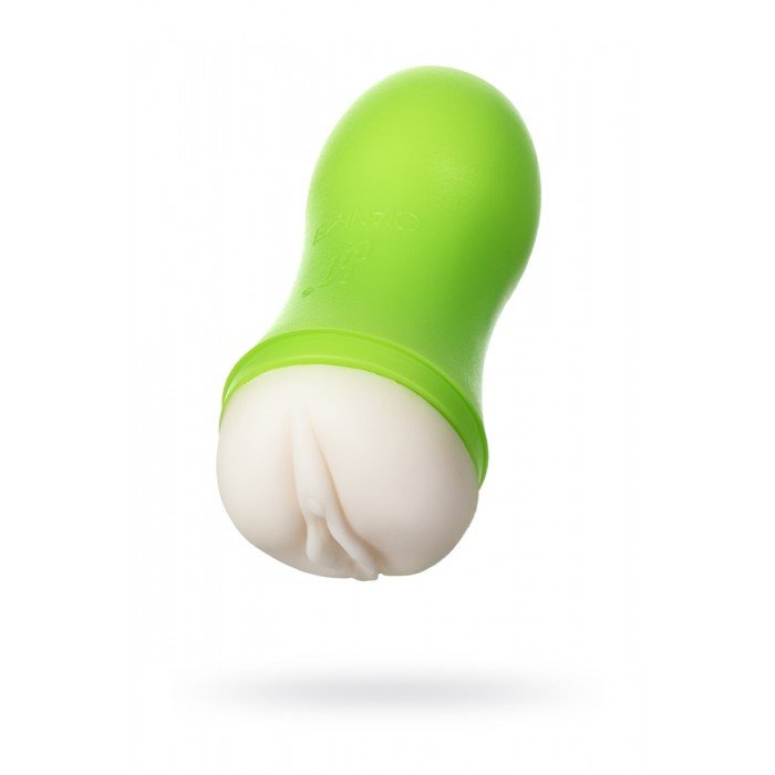 Компактный мастурбатор вагина A-Toys Crista в зеленой колбе - 14 см
