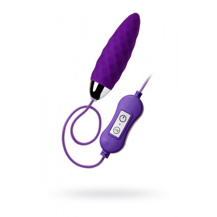 Узенькое виброяйцо с пультом управления A-Toys Cony, работающее от USB - фиолетовое Узенькое виброяйцо с пультом управления A-Toys Cony, работающее от USB - фиолетовое