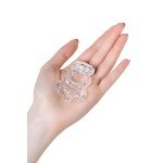 Эрекционное вибро-кольцо с подхватом мошонки ToyFa - прозрачное