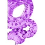 Эрекционное вибро-кольцо с подхватом мошонки ToyFa - фиолетовое