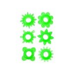 Набор эрекционных колец на пенис ToyFa - Top Pleasure Set - зелёный - 6 шт