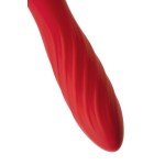 Двусторонний вибратор-массажер с двумя моторами Black&Red by Toyfa - красно-чёрный - 21 см