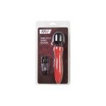 Двусторонний вибратор-массажер с двумя моторами Black&Red by Toyfa - красно-чёрный - 21 см
