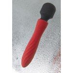 Двусторонний вибратор-массажер с двумя моторами Black&Red by Toyfa - красно-чёрный - 21 см