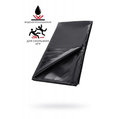 Виниловая простынь ToyFa Bed Sheet - 200х220 см - чёрная