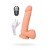 Реалистичный вибратор на присоске TOYFA RealStick Elite Vibro с пультом ДУ - телесный - 20 см