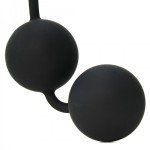 Большие анальные силиконовые шарики Tom of Finland Weighted Anal Balls - чёрные - 24 см