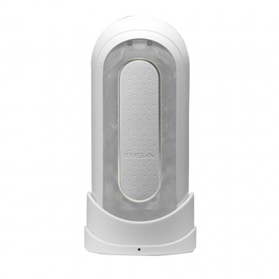 Премиум мастурбатор Tenga Flip Zero Electronic Vibration с вибрацией - белый классический - 18 см