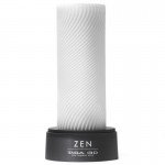 Двусторонний универсальный мастурбатор Tenga 3D Zen с волнистой структурой - белый - 11,6 см